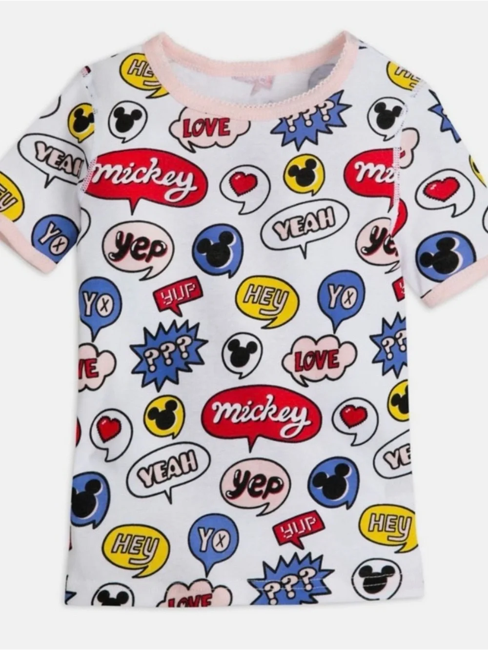 Mickey Mouse Icon PJs 2-Pc Set Kids Girls Size 6 NEW Disney Pajamas